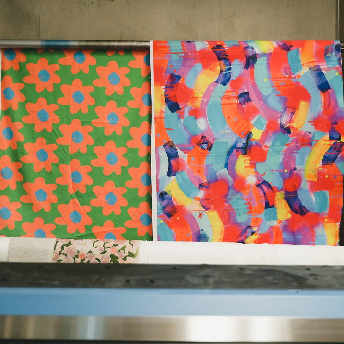 two bold artworks digitally printed on premium base fabric.