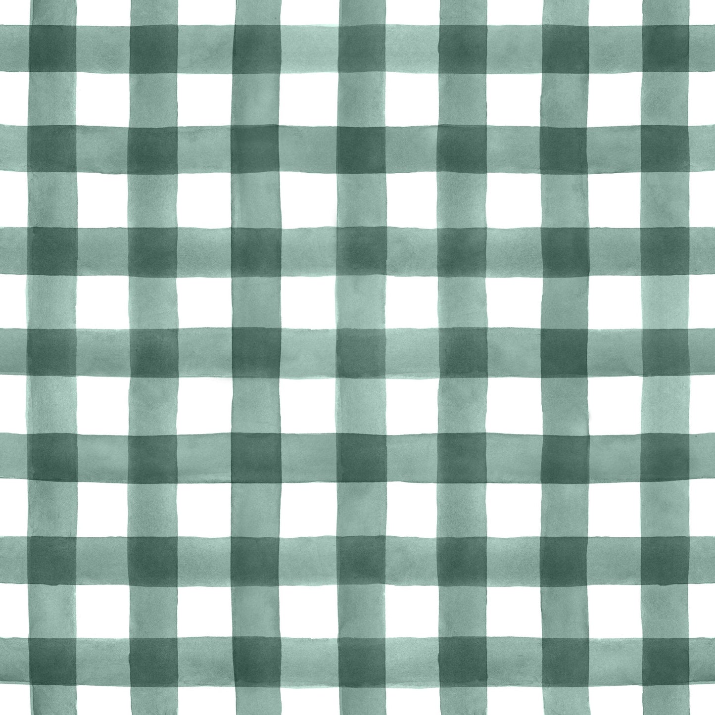 cushion back dark green check on white base fabric