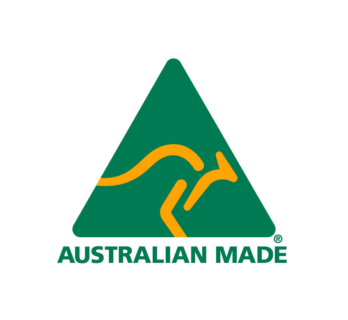 Official Australian made logo.