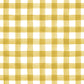cushion back yellow mustard check on white base fabric