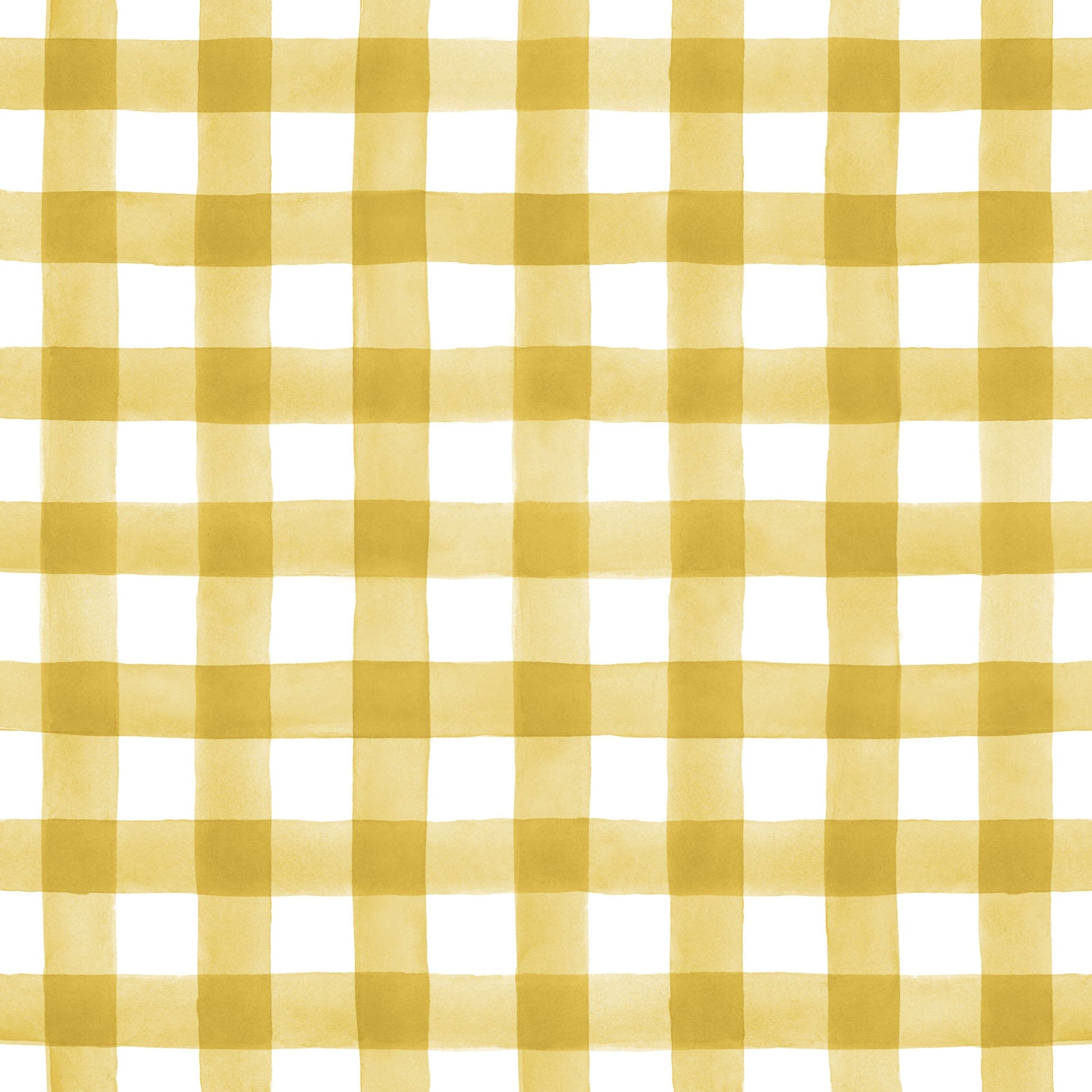 cushion back yellow mustard check on white base fabric